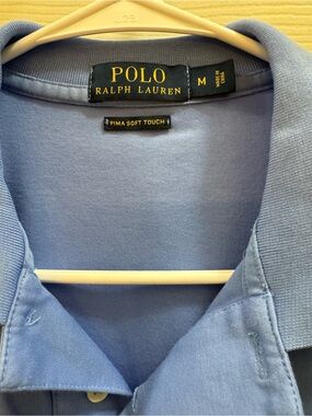 Polo by Ralph Lauren Men's Pima Cotton Polo - Dusty Blue